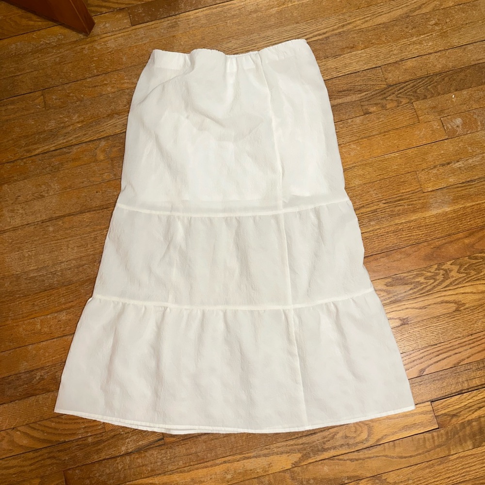 M H&M White Maxi Skirt